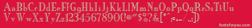 フォントMonaLisaRecutitcNormal – 赤い背景に緑の文字