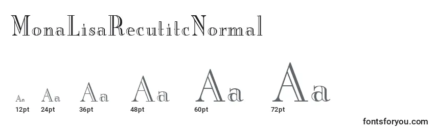 Размеры шрифта MonaLisaRecutitcNormal