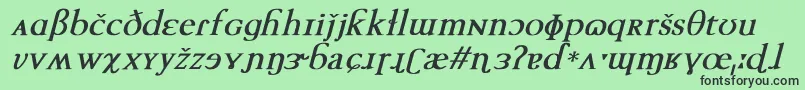 More about TechphoneticBoldItalic Font TechphoneticBoldItalic Font – Black Fonts on Green Background