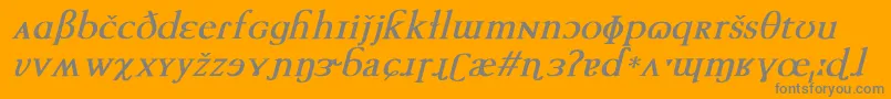 TechphoneticBoldItalic Font – Gray Fonts on Orange Background