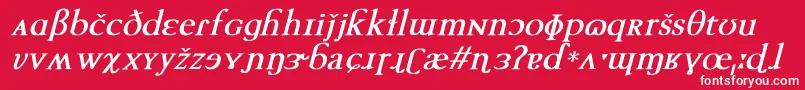 TechphoneticBoldItalic Font – White Fonts on Red Background