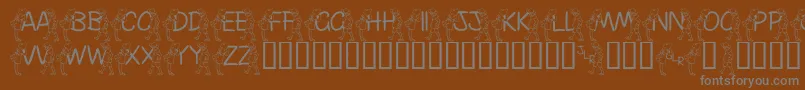 FlKiddles Font – Gray Fonts on Brown Background