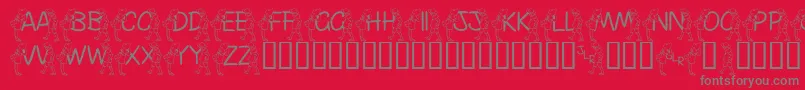 FlKiddles Font – Gray Fonts on Red Background