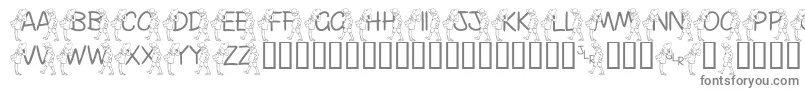 フォントFlKiddles – 灰色のフォント