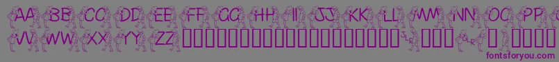FlKiddles Font – Purple Fonts on Gray Background