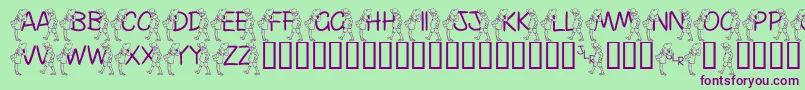 FlKiddles Font – Purple Fonts on Green Background