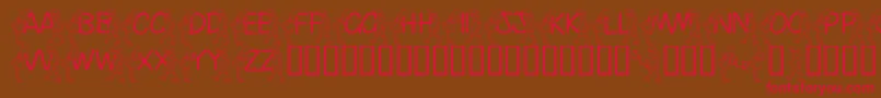 FlKiddles Font – Red Fonts on Brown Background