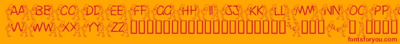FlKiddles Font – Red Fonts on Orange Background