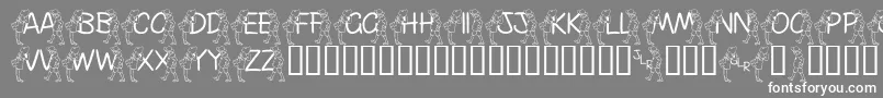 フォントFlKiddles – 灰色の背景に白い文字