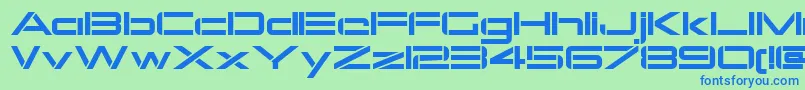 Шрифт OtomoStencil – синие шрифты на зелёном фоне