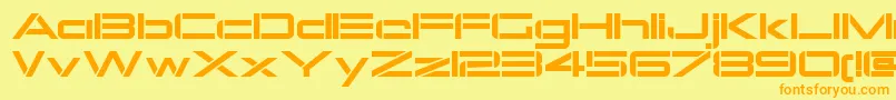 OtomoStencil Font – Orange Fonts on Yellow Background