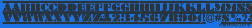 ABraggatituldcfr Font – Black Fonts on Blue Background