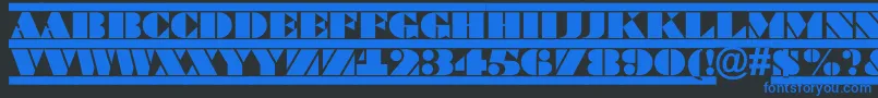 ABraggatituldcfr Font – Blue Fonts on Black Background