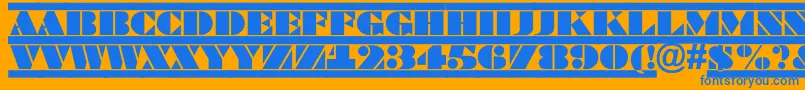 Police ABraggatituldcfr – polices bleues sur fond orange
