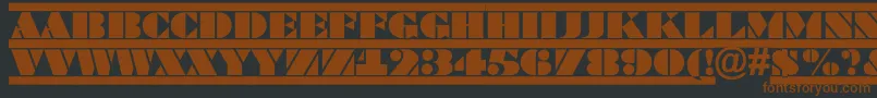 ABraggatituldcfr-Schriftart – Braune Schriften auf schwarzem Hintergrund