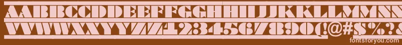 Шрифт ABraggatituldcfr – розовые шрифты на коричневом фоне