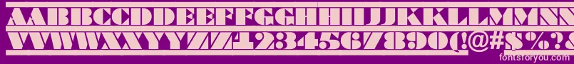 ABraggatituldcfr Font – Pink Fonts on Purple Background