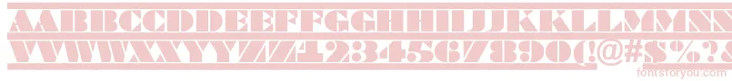 Fonte ABraggatituldcfr – fontes rosa em um fundo branco