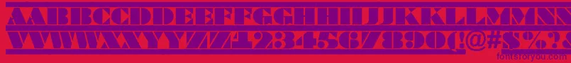 Шрифт ABraggatituldcfr – фиолетовые шрифты на красном фоне
