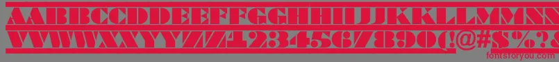ABraggatituldcfr Font – Red Fonts on Gray Background