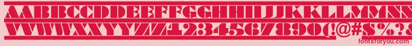 ABraggatituldcfr Font – Red Fonts on Pink Background