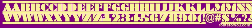 ABraggatituldcfr-fontti – keltaiset fontit violetilla taustalla