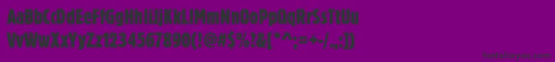 Blockdregextcon-Schriftart – Schwarze Schriften auf violettem Hintergrund