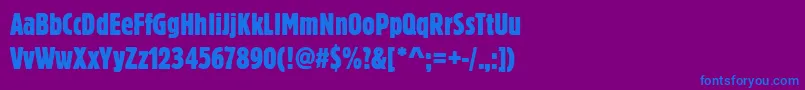 Blockdregextcon Font – Blue Fonts on Purple Background