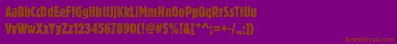 Blockdregextcon Font – Brown Fonts on Purple Background