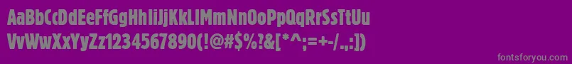 Weitere Informationen zur Blockdregextcon-Schriftart Blockdregextcon-Schriftart – Graue Schriften auf violettem Hintergrund