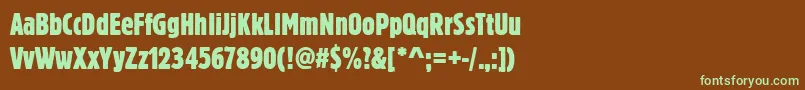 Blockdregextcon Font – Green Fonts on Brown Background