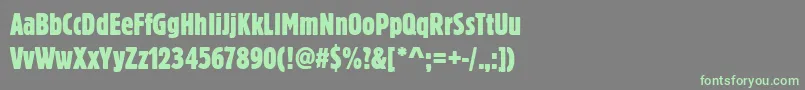 Blockdregextcon Font – Green Fonts on Gray Background