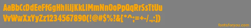 Blockdregextcon Font – Orange Fonts on Gray Background