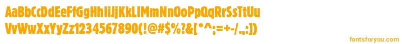 Blockdregextcon Font – Orange Fonts on White Background