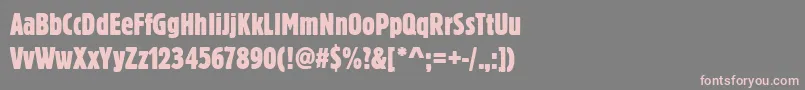 Blockdregextcon Font – Pink Fonts on Gray Background
