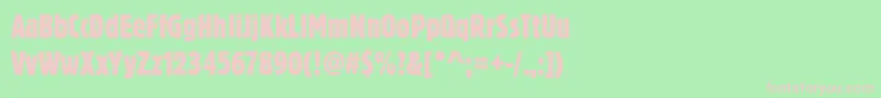 Blockdregextcon Font – Pink Fonts on Green Background