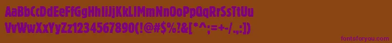 Blockdregextcon Font – Purple Fonts on Brown Background