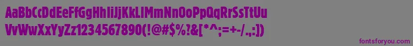 Blockdregextcon Font – Purple Fonts on Gray Background