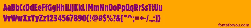Blockdregextcon Font – Purple Fonts on Orange Background