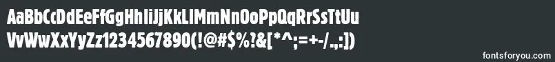 Шрифт Blockdregextcon – белые шрифты на чёрном фоне