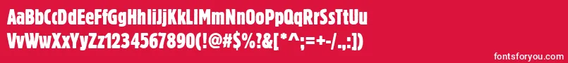 Blockdregextcon Font – White Fonts on Red Background