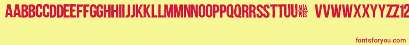 AForA Font – Red Fonts on Yellow Background