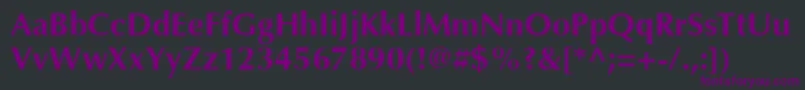 OptimaLtBold Font – Purple Fonts on Black Background