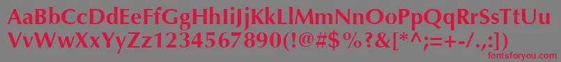 OptimaLtBold Font – Red Fonts on Gray Background