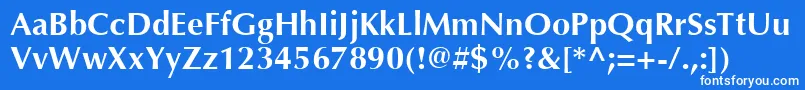 OptimaLtBold Font – White Fonts on Blue Background