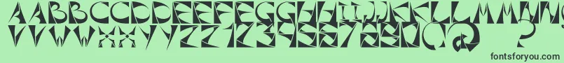 Шрифт XorxToothyCyr – чёрные шрифты на зелёном фоне