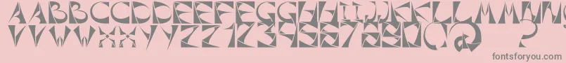 XorxToothyCyr-Schriftart – Graue Schriften auf rosa Hintergrund