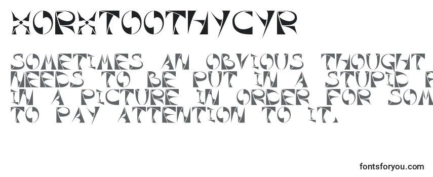 XorxToothyCyr Font