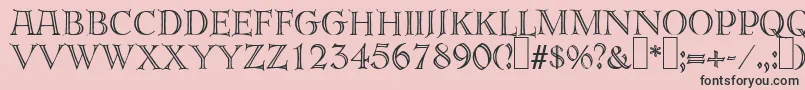 E820DecoRegular Font – Black Fonts on Pink Background