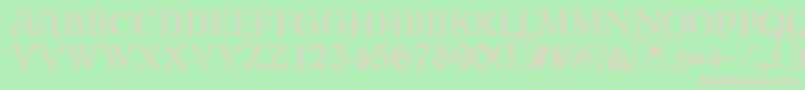 E820DecoRegular Font – Pink Fonts on Green Background